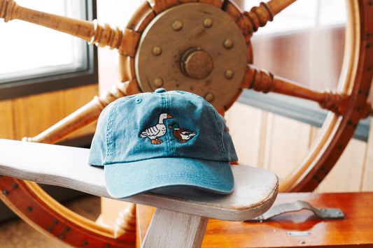 Chapeau Canard et Oie | Casquette Brodée: Vintage Sarcelle