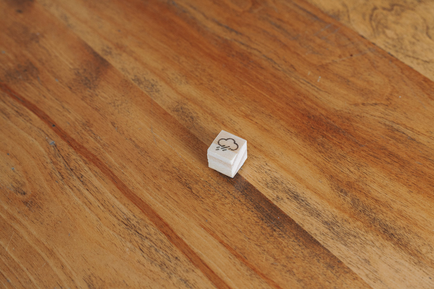 Mini estampe météo - nuage pluie