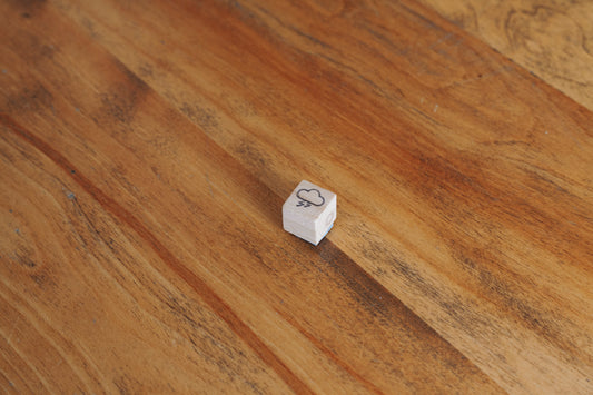 Mini estampe météo - nuage éclaires