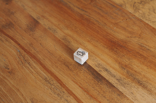 Mini estampe météo - nuage soleil pluie