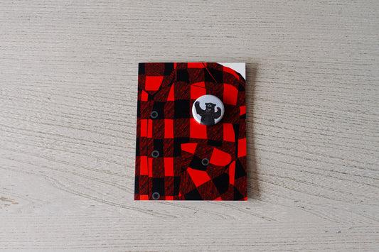 carte avec épingle chemise à carreaux