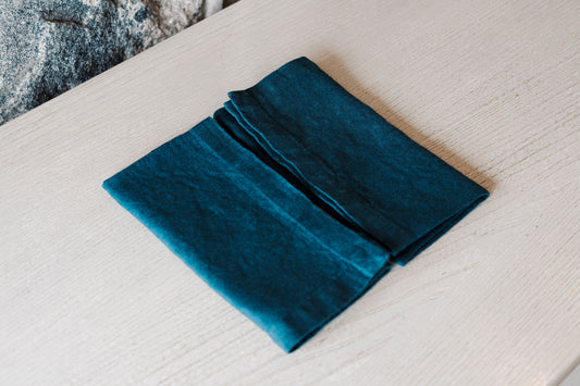 Duo serviettes de table marine 100% lin