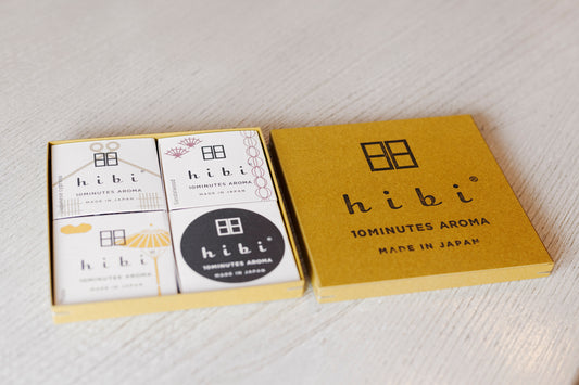 Coffret cadeau 3 parfums d'encens Hibi Jaune fragrances japonaises