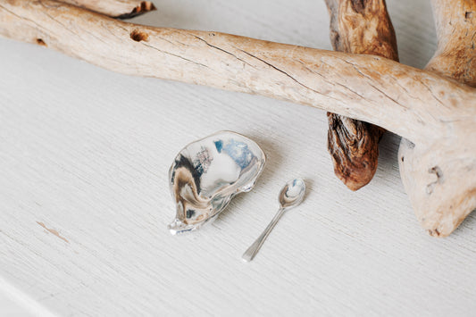 main de sel huître en étain