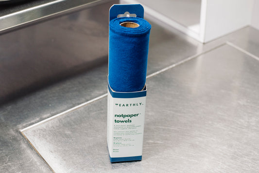 Rouleau de 10 essuie-tout réutilisables bleu