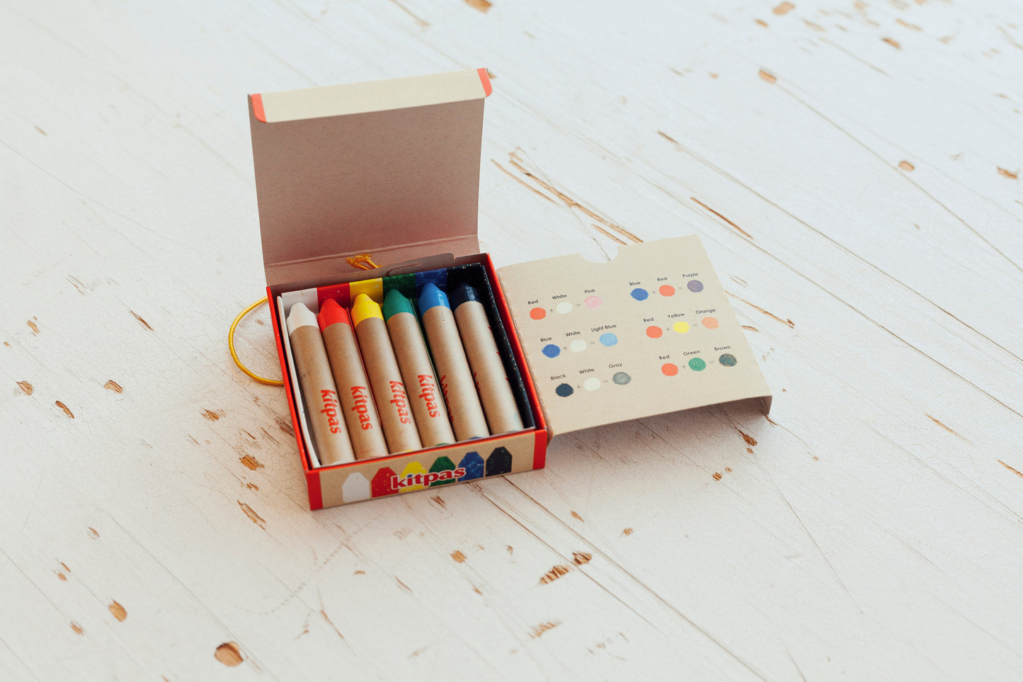 Kitpas boite de 6 crayons cire