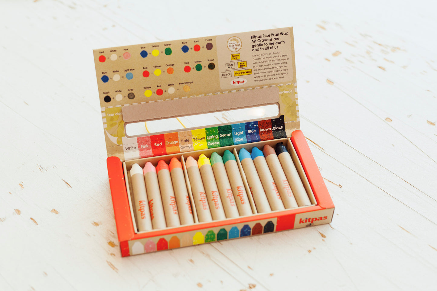 Kitpas boite de 12 crayons cire