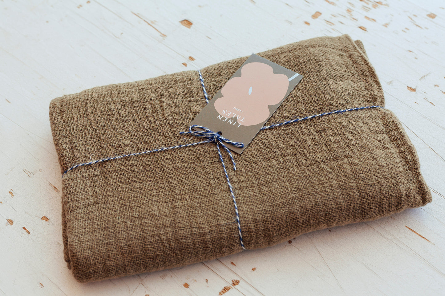 Grand foulard en lin Olive