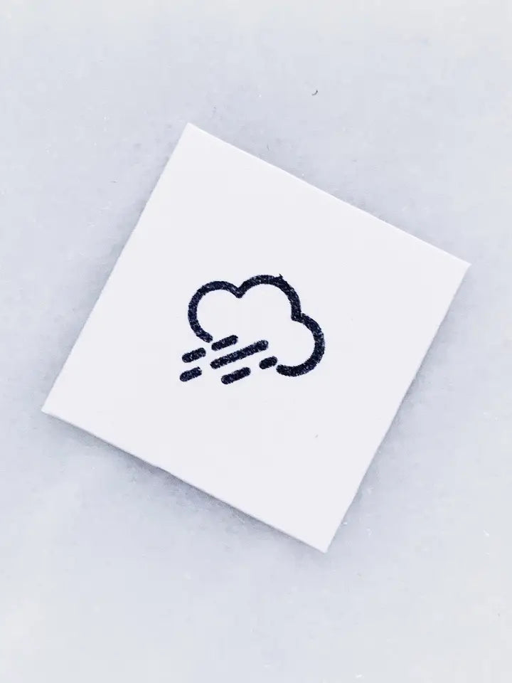 Mini estampe météo - nuage pluie
