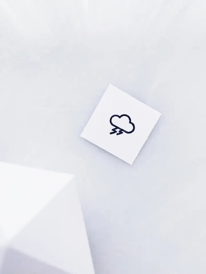 Mini estampe météo - nuage éclaires