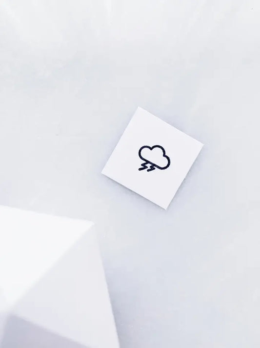 Mini estampe météo - nuage éclaires
