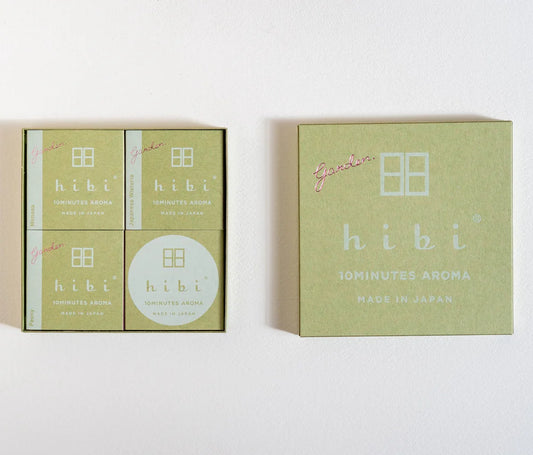 Coffret cadeau 3 parfums d'encens Hibi Vert pâle fragrances florales